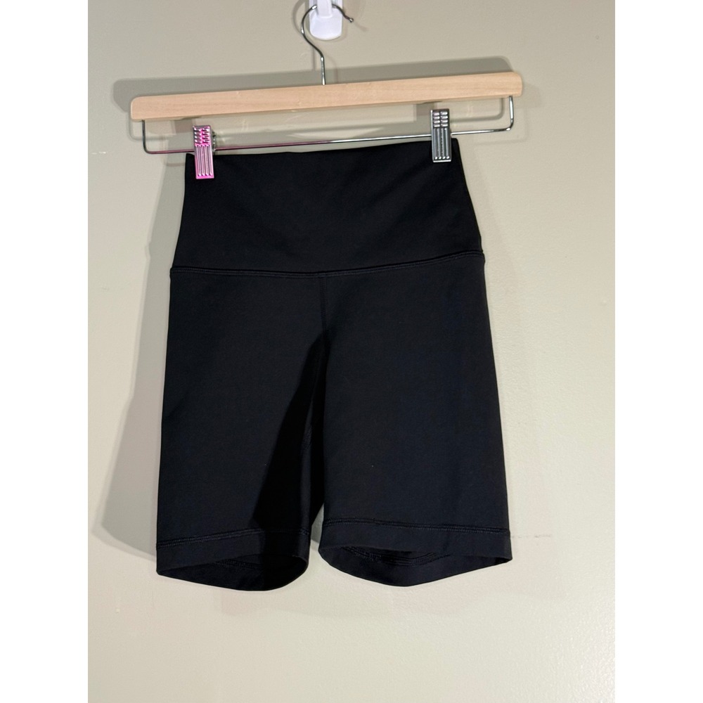 Yogalicious Lux Black High Waisted Biker Shorts Athletic Yoga Gym Shorts Small